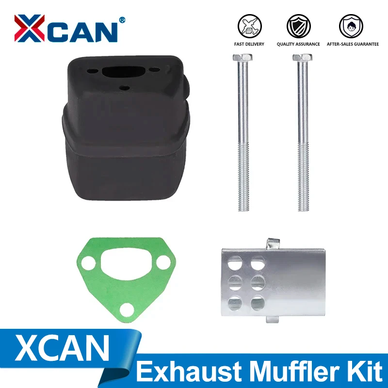 XCAN Exhaust Muffler Sound Reducer Bolt Gasket Kit For Husqvarna 136 137 36 41 141 142 Silent Block Parts Replacement OEM #53006
