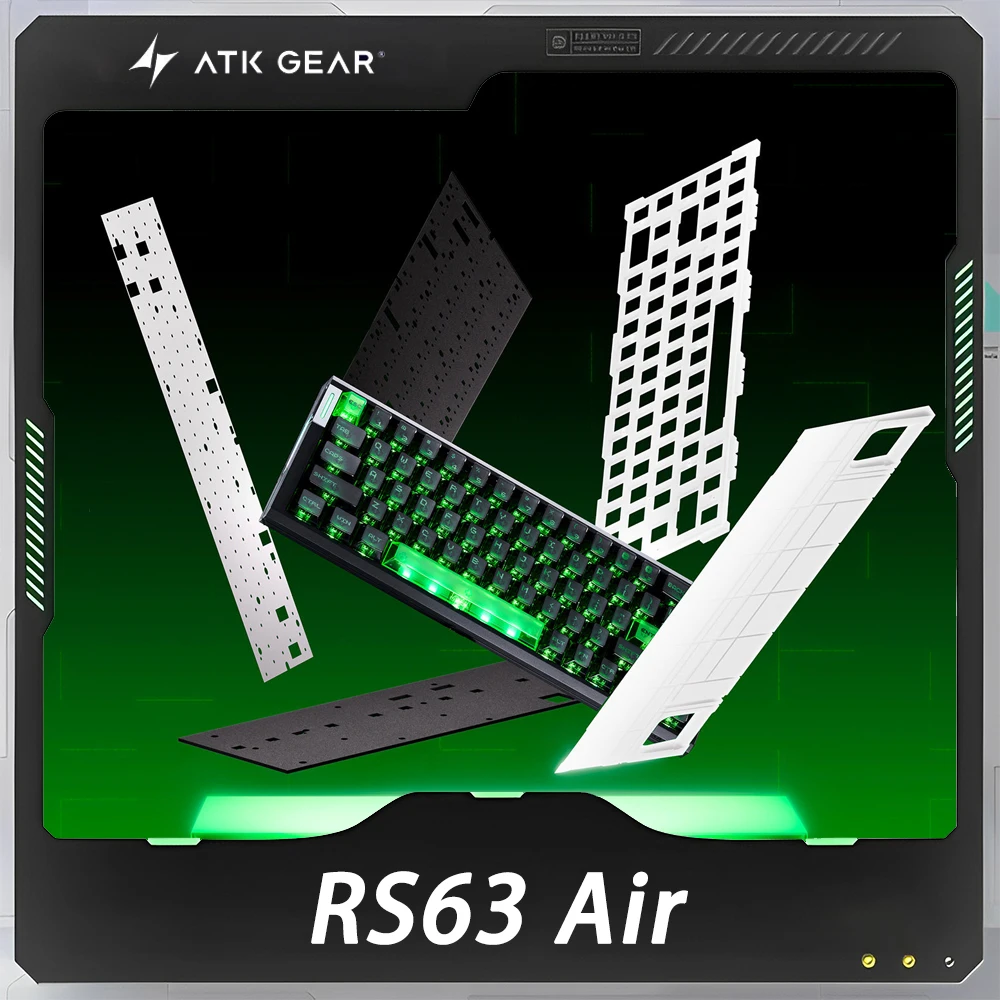 ATK RS63 AIR Magnetic Switch Keyboard Wired 8k RGB GASKET Low Latency Esports Gaming Mechanical Keyboard Customized Gifts