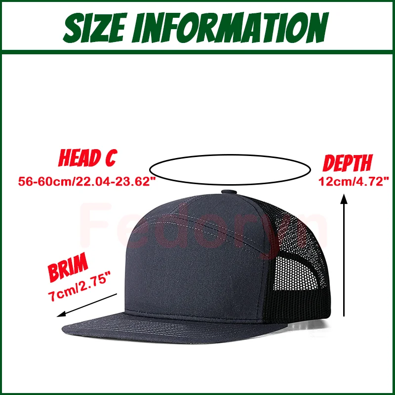 Picture 4: Fedoryn Custom Embroidery Logo Richardson Hat Brand Design Trucker Hat Print Mesh Cap Breathable Baseball Cap Unisex Wholesale