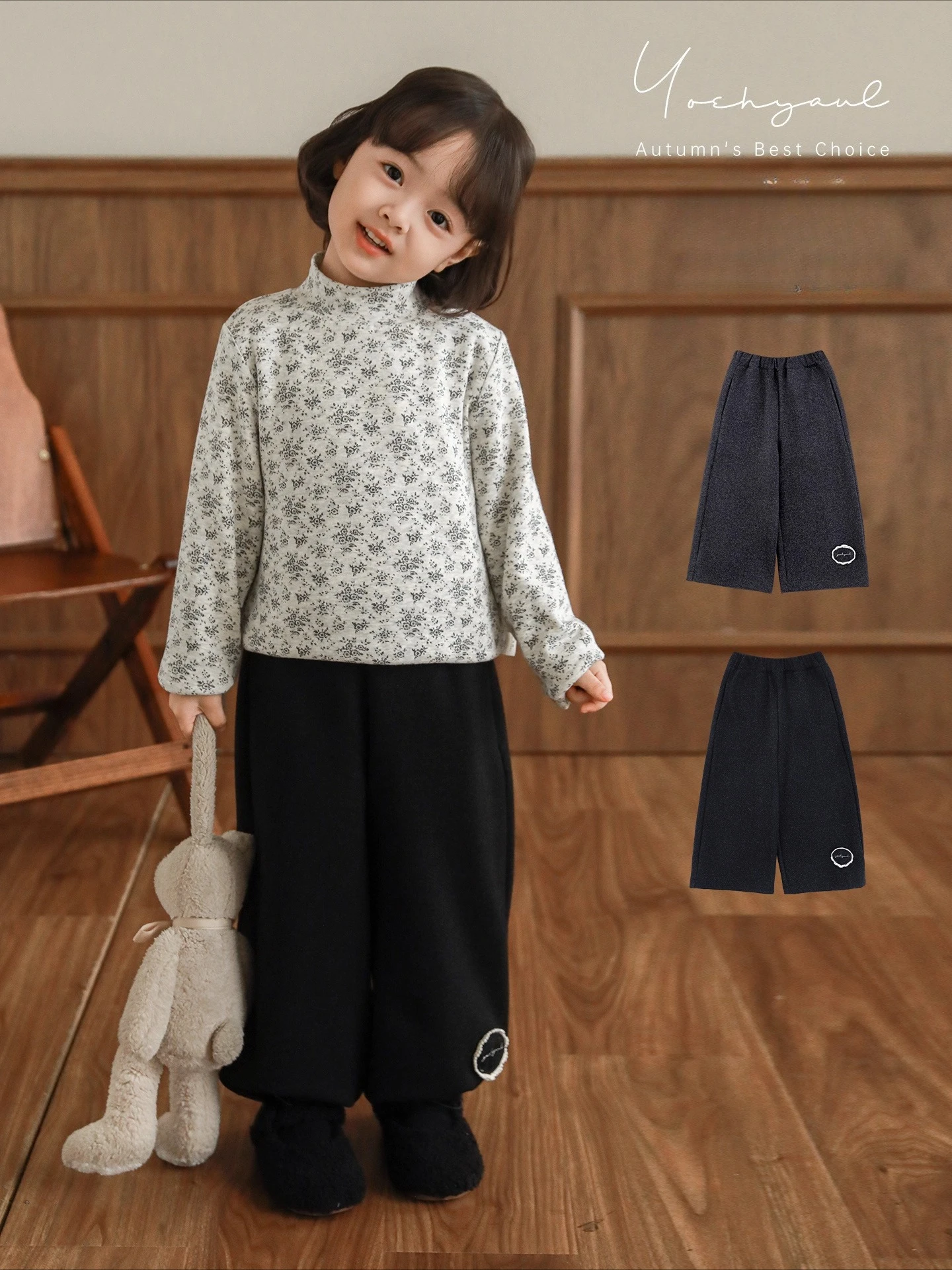 Girls 2025 Adjustable 2Way Wear CloudWarm Loose Pants Slim Fit Playproof Santa Magic Gift Kids 1-7 Years