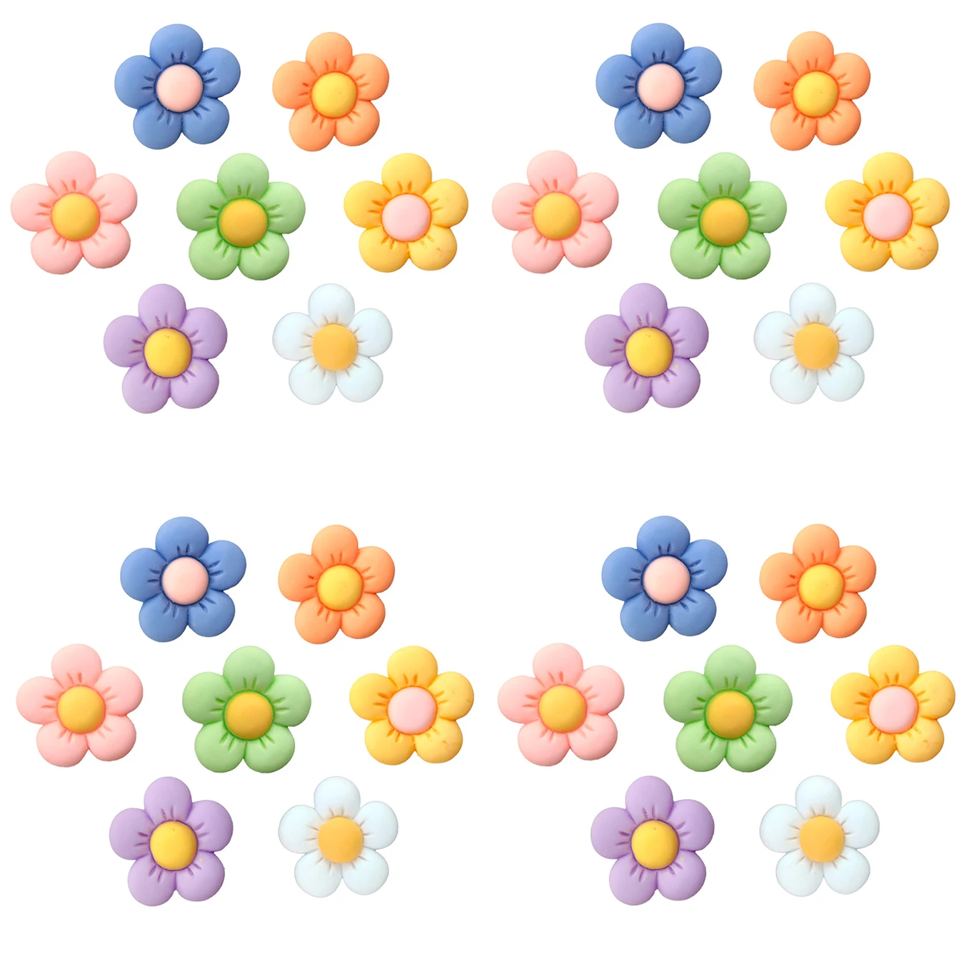 7-28pcs Beautiful Flower Shoes Charms Cartoon Clog Sandal Garden Shoe Decoration Accessorie Buckles Kids Party Gifts