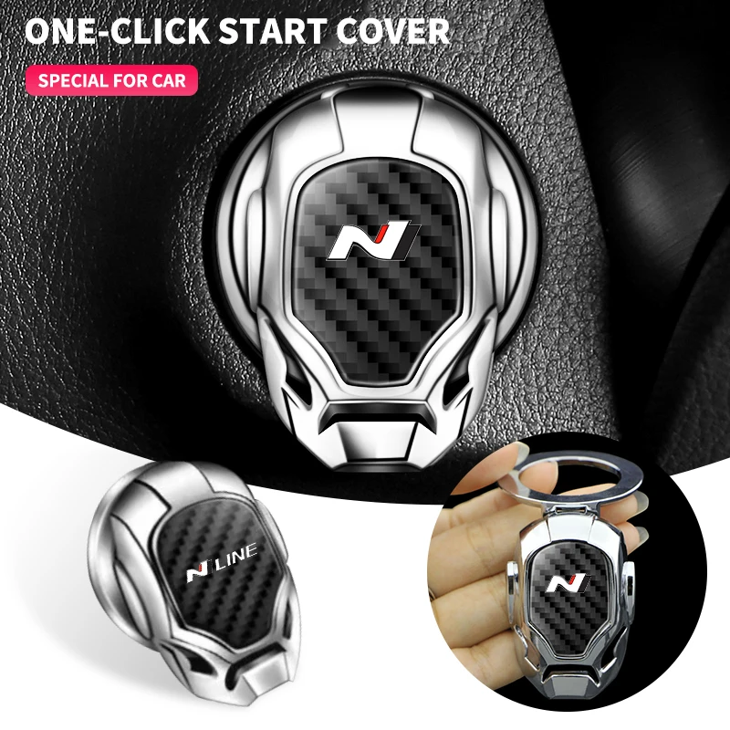 

Автомобильная крышка запуска одной кнопкой, металлическая наклейка зажигания двигателя, старт-стоп, украшение для Nline Tucson Kona Sonata Veloster i20 i30