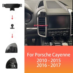 Car Phone Holder GPS Navigation For Porsche Cayenne 9PA 9YB 2010-2017 Adjustable Rotating Phone Holder Base Interior Accessories