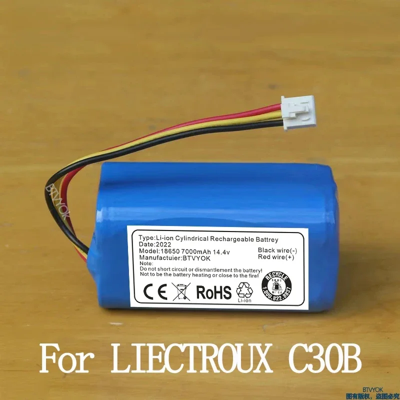 

14.4v New original 14.4v 7000mAh Battery for LIECTROUX C30B Robot Vacuum Cleaner, Free Air Shipping from 1 Piece