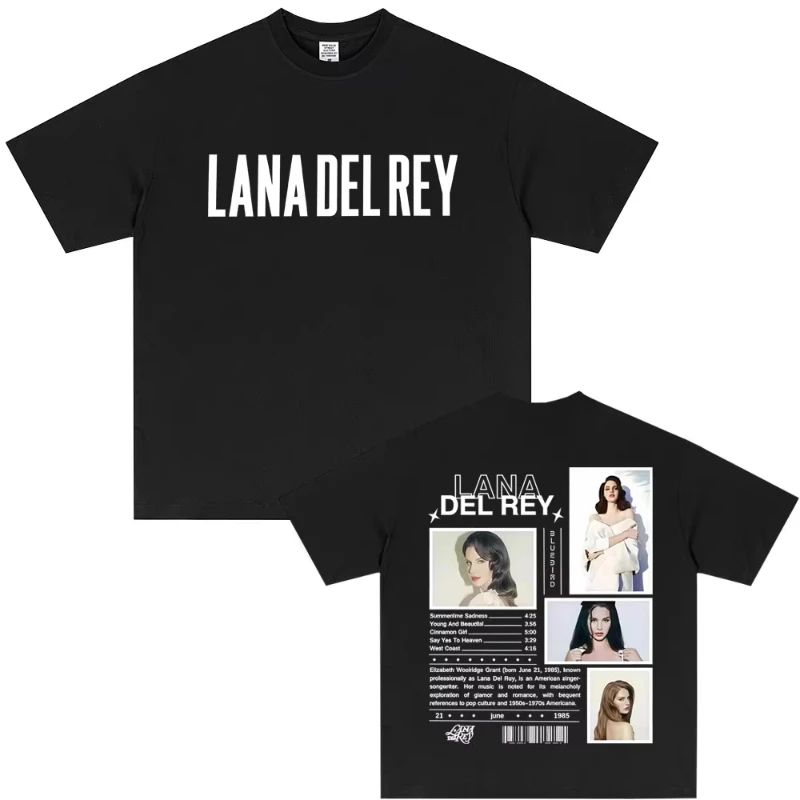 Lana Del Rey UK and Ireland Tour 2025 T-shirt Men Women Hip Hop Fashion Trend Short Sleeve T Shirts Summer Unisex Pop Streetwear