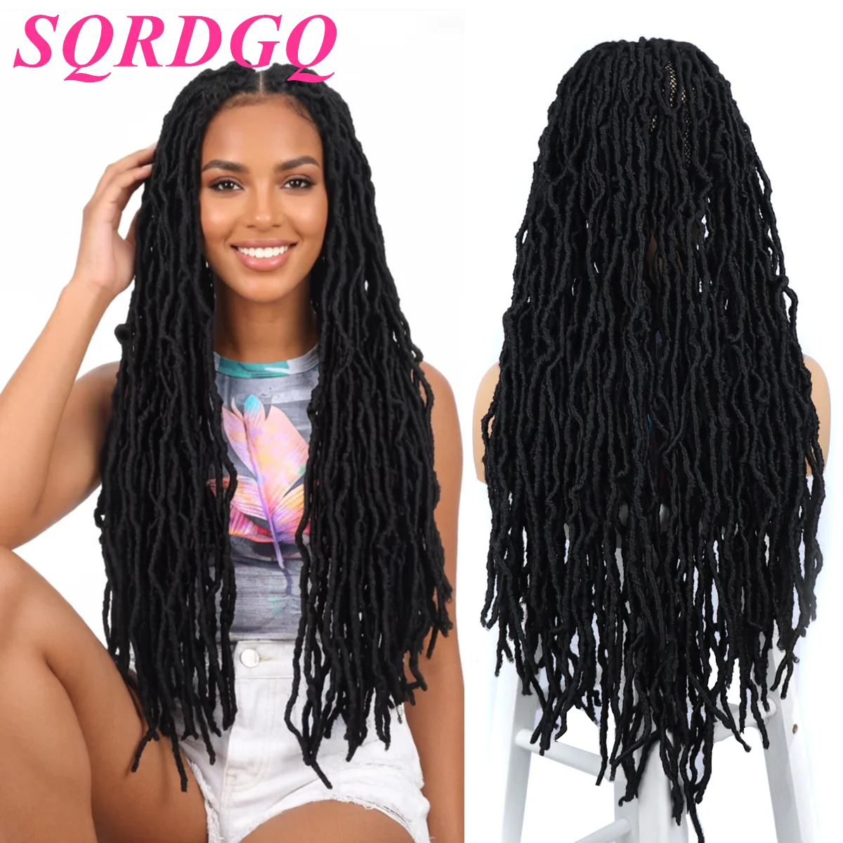 

Dreadlocks Braided Wigs Synthetic Locs Full Lace Wig Female Braids Full Lace Wigs Women African Box Braids Hair Wigs For Woman