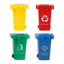 Garbage Toy Can Trash Mini Truck Toys Bin Kids Cans Miniature Curbside Sorting Recycle Vehicles Desk Bins Game Tiny Boy Push