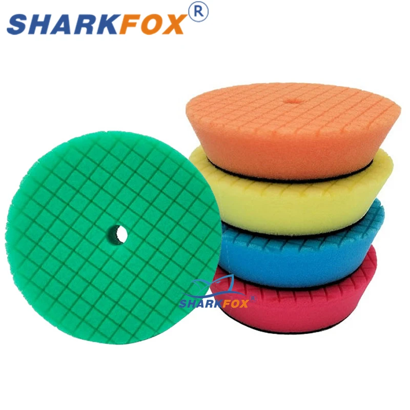 Sharkfox 3 Inch(80mm) Car Sponge Buffing Polishing Pads For DA/RO/GA Car Buffer Polisher