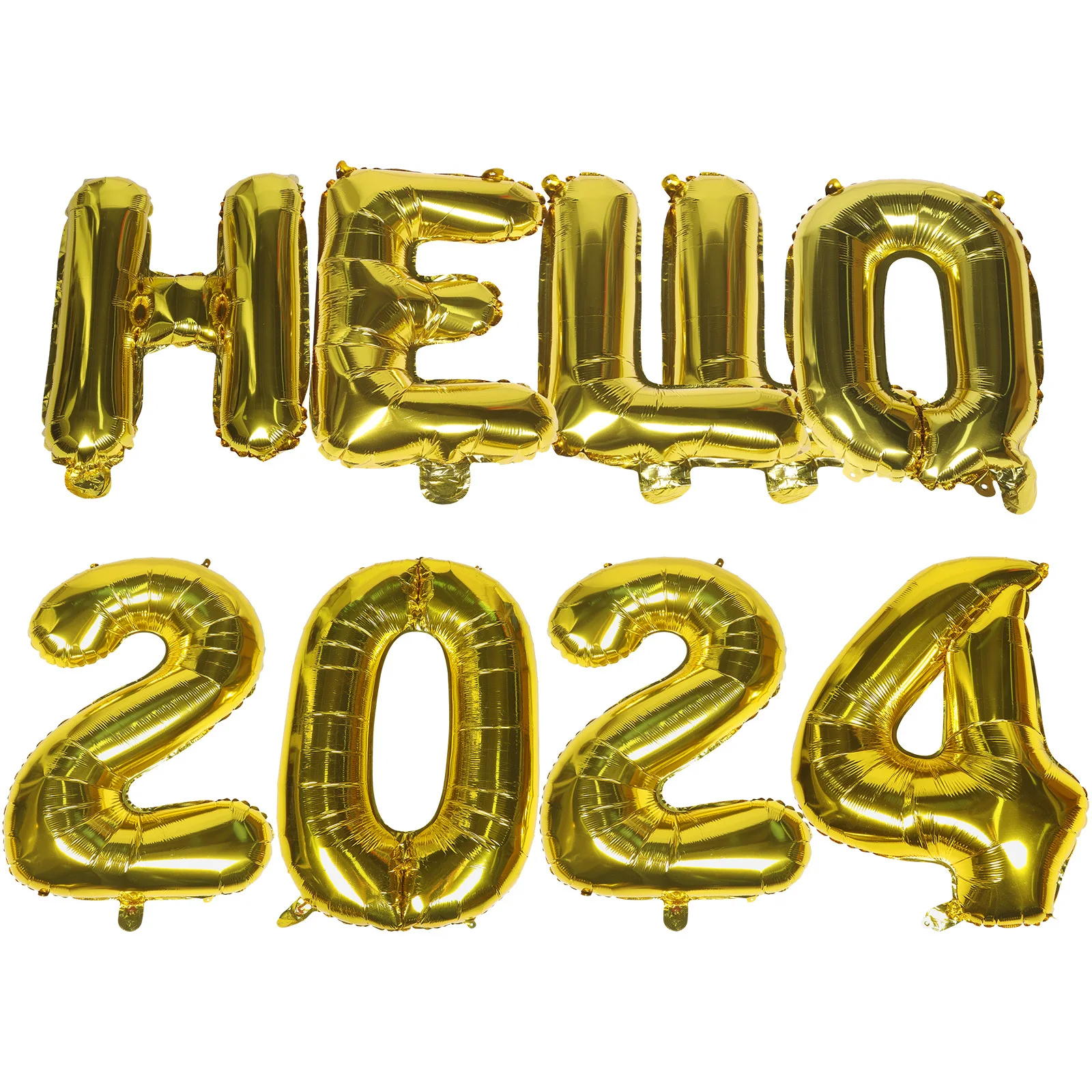

1 set 1 Set 2024 Foil Balloons Aluminum Film New Year Party Decorative Balloons For Celebration Decoration 2024 Party Supplies