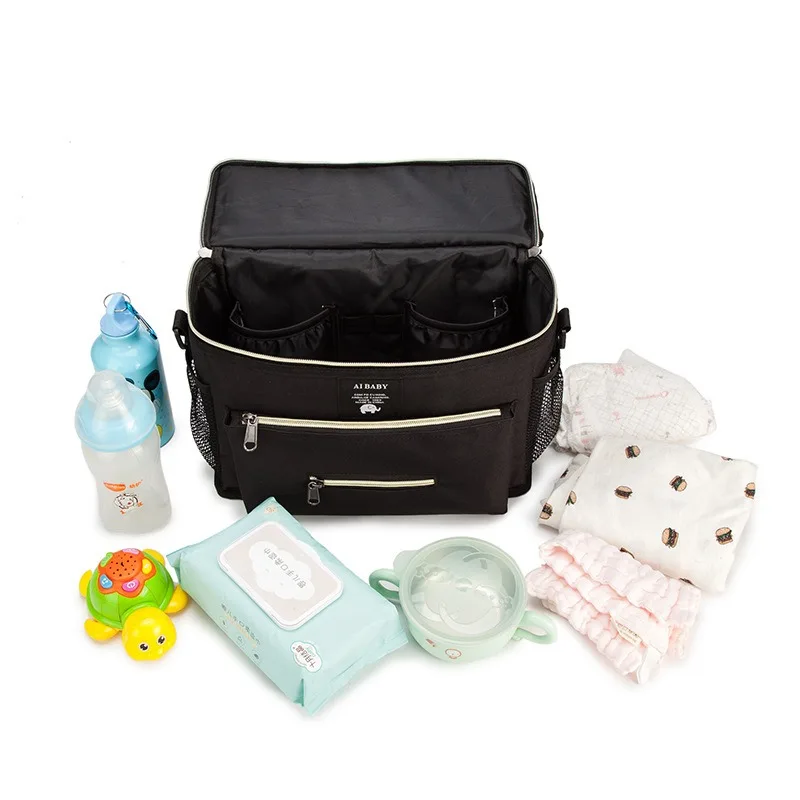 Stroller Bag Baby Diaper Mummy Bag Waterproof  Large Capacity Stroller Organizer Cup Holder Feeding Bottle Stroller Accessories