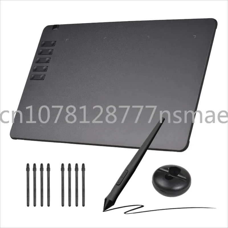 

T1161 Graphics Drawing Tablet Ultra-thin Stylus 8 Pen Nibs Art Creation Sketch 8192 Levels Pressure Battery-free Custom