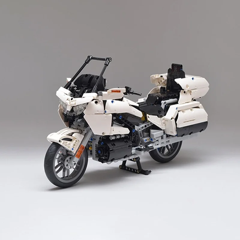 1290 elementów MOC Japońskie Samochody Gold Wing 1:7 Biały Model Techniczny Zabawka Klocki Prezent Świąteczny Architektura DIY Kreatywne Klocki dla Dzieci