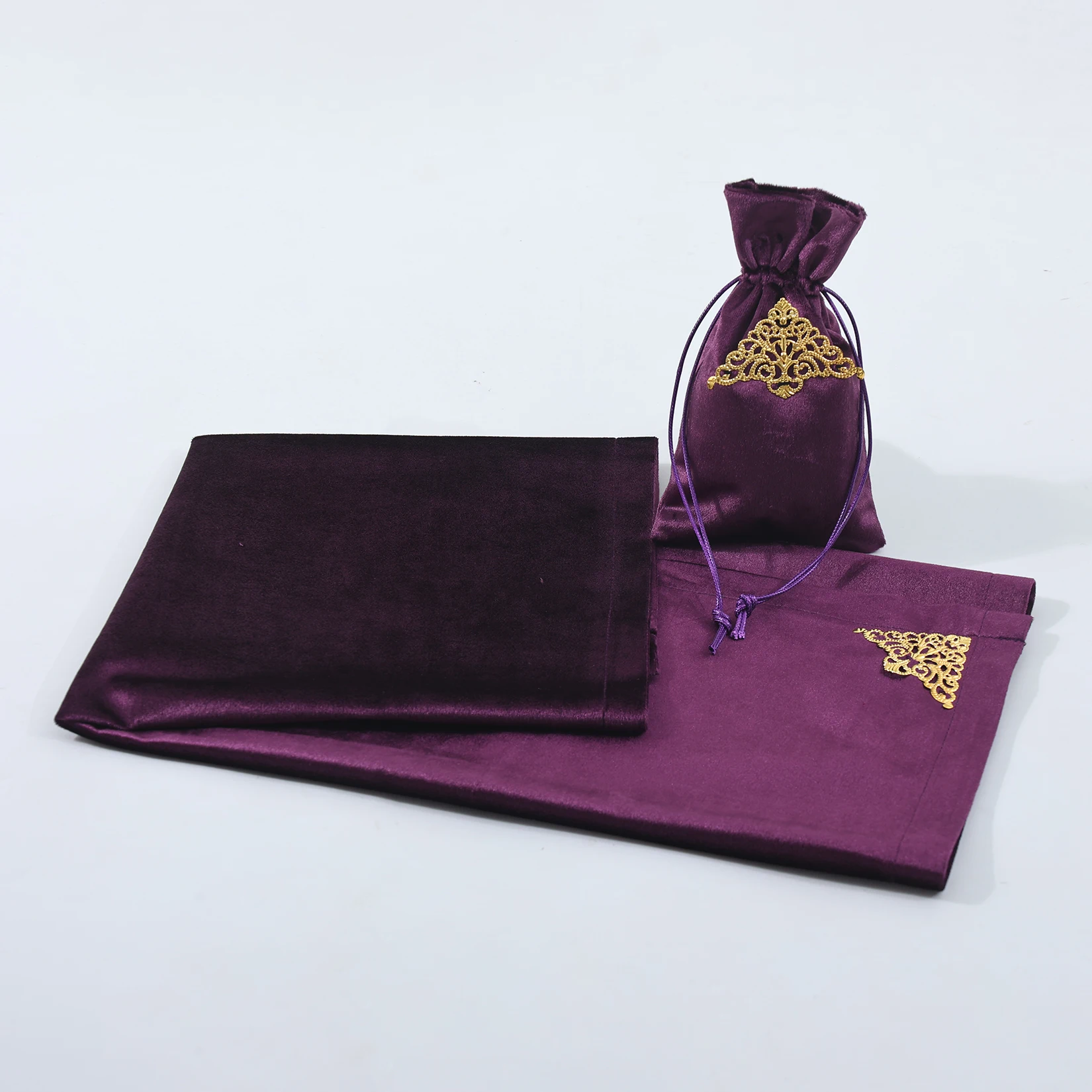 Tarot Tablecloth Witch Wizard Game Cards Play Bag Altar Divination Halloween Square Pouch Wet Non-Slip