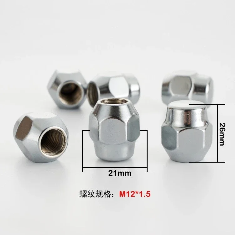 

20pcs Wheel Lug Nuts Suit For Mazda Series M12x1.5 | Hex 21mm | Lenght 26mm