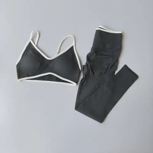 Seamless 2PCS Legging Sets Women's Strappy Sports Bras and Leggings High Waist Fitness Sculpt Leggings Running Pants Gym Suits - Image 13