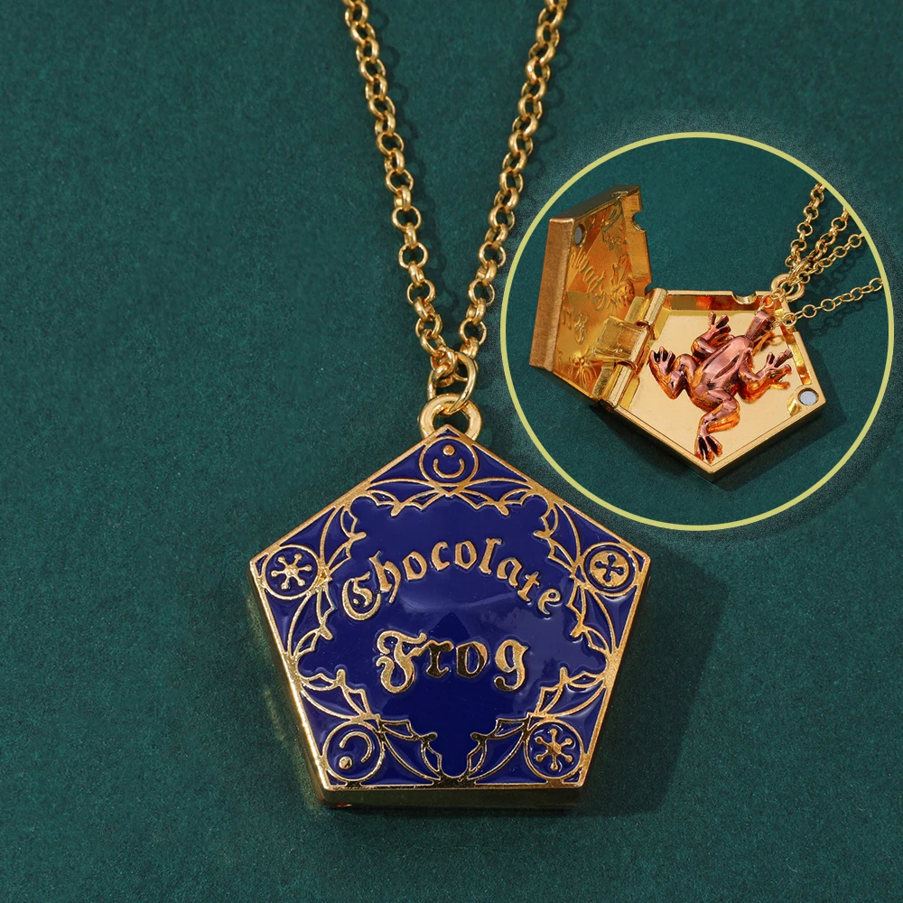 Collar de Cosplay de rana de Chocolate de Anime, accesorio de joyería de dibujos animados para colección de Fans, regalo de cumpleaños para niños, se puede abrir
