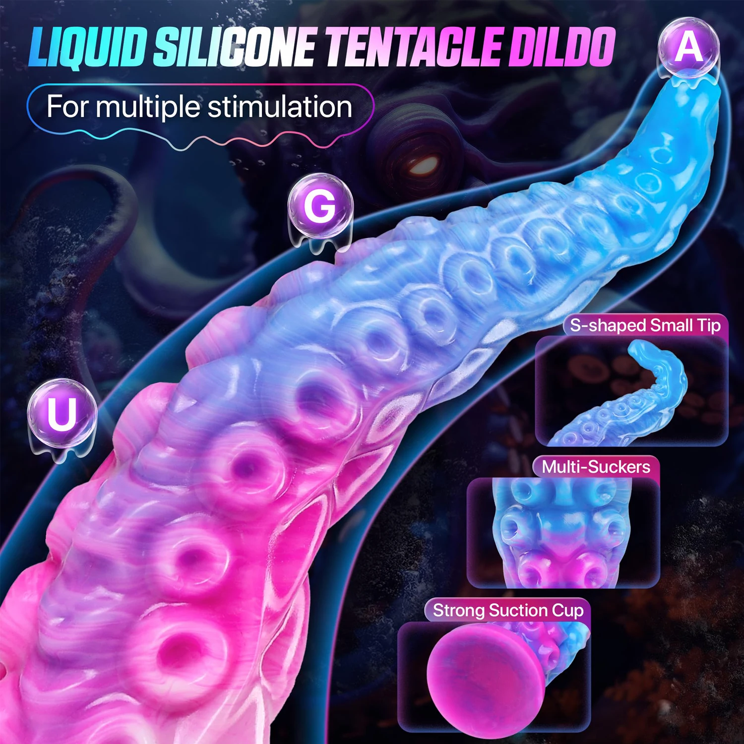 Colorful Tentacle Dildo Realistic Big Penis Huge Monster Silicone Dildo Anal Plug Adult Supplies Sex Toys for Women Men Gay