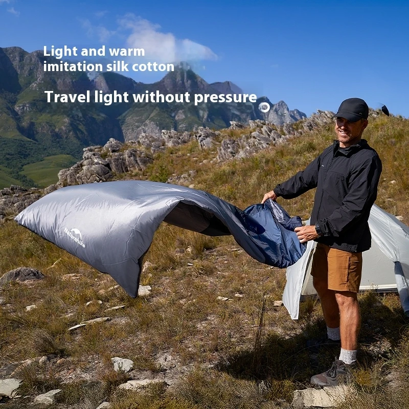Naturehike ถุงนอน LW180 กลางแจ้ง Ultralight แบบพกพากันน้ําถุงนอนฤดูร้อนซองจดหมายผ้าฝ้ายถุงนอน