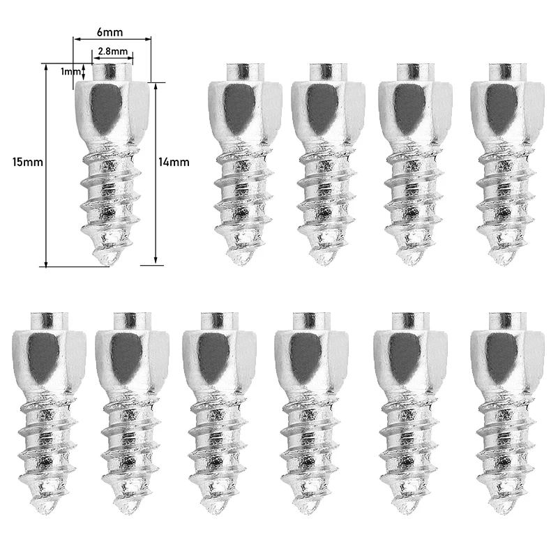 

50PCS 6*15mm/18mm/25mm Steel Wheel Tyre Stud Screws Snow Tire Spikes for Car Auto SUV ATV Snow Nail Anti-Slip Screws
