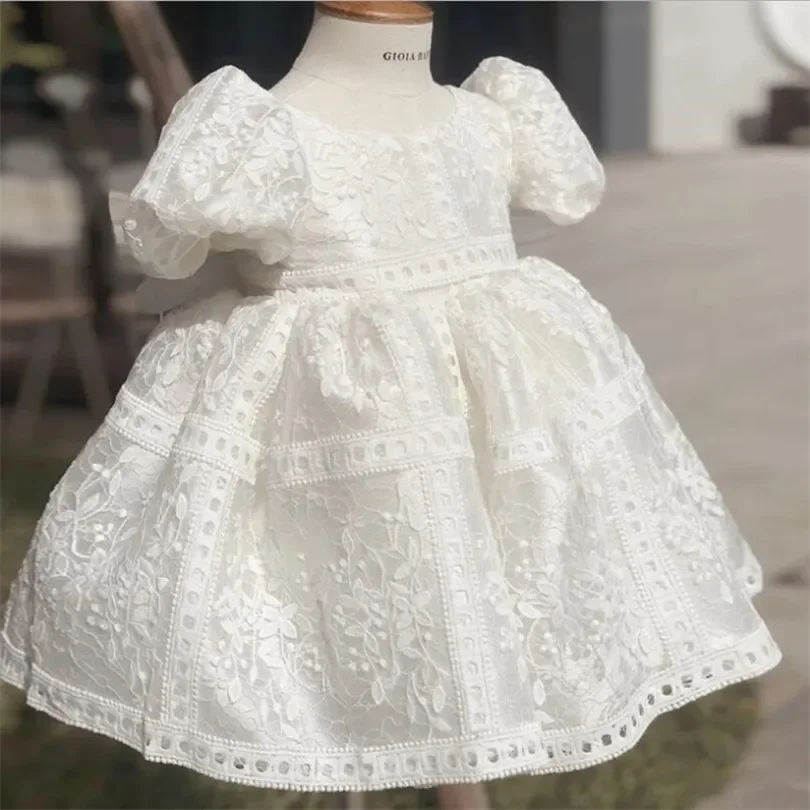 1st First Birthday Party Baby Girls Dress Lace Princess Kids Dresses For Girls Wedding Party Girls Ball Gown Baby Baptism dress