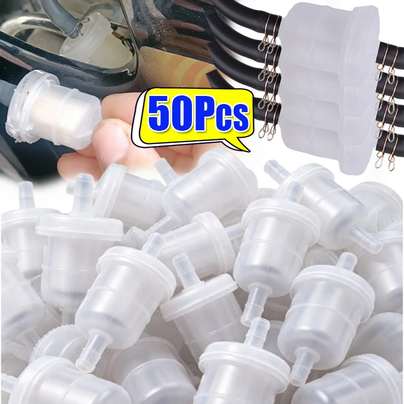 1/5/10/20/30/50pcs Universal Inline Gas Fuel Filter Car Oil Filter Pipe for Small Engine Lawn Mower Motorcycle Accessories