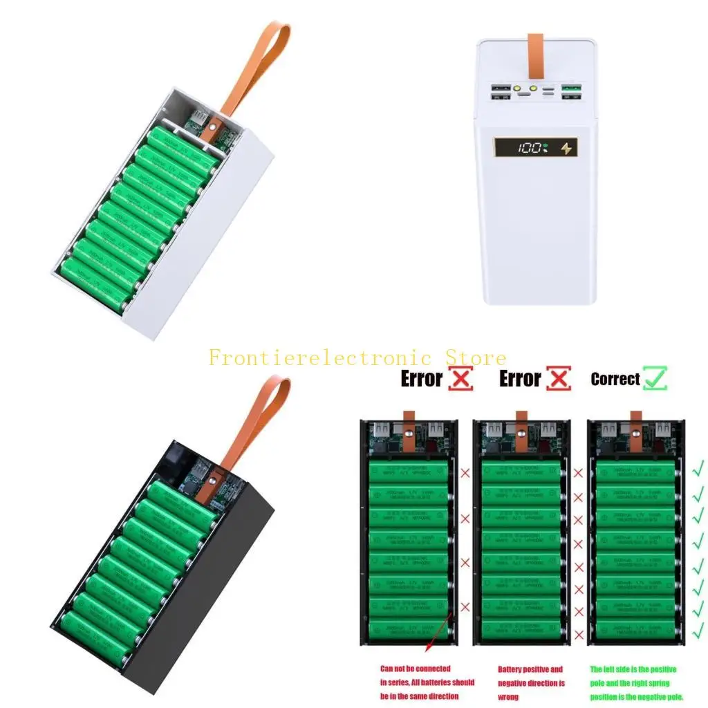 

Корпус G8DB DIY Корпус Пластиковая коробка Быстрая зарядка Case со светодиодной подсветкой