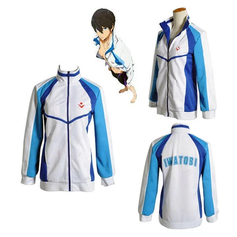 Anime Free! Iwatobi Haruka Nanase Cosplay Costume Jacket Unisex Hoodie High School Sportswear