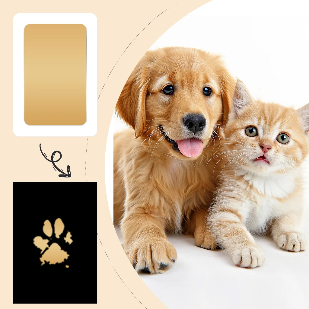 Print Clean Touch Ink Pad, Dog Or Cat Pet Owner Keepsake, DIY Inkless Nose and Pawprint Impression Making Kit