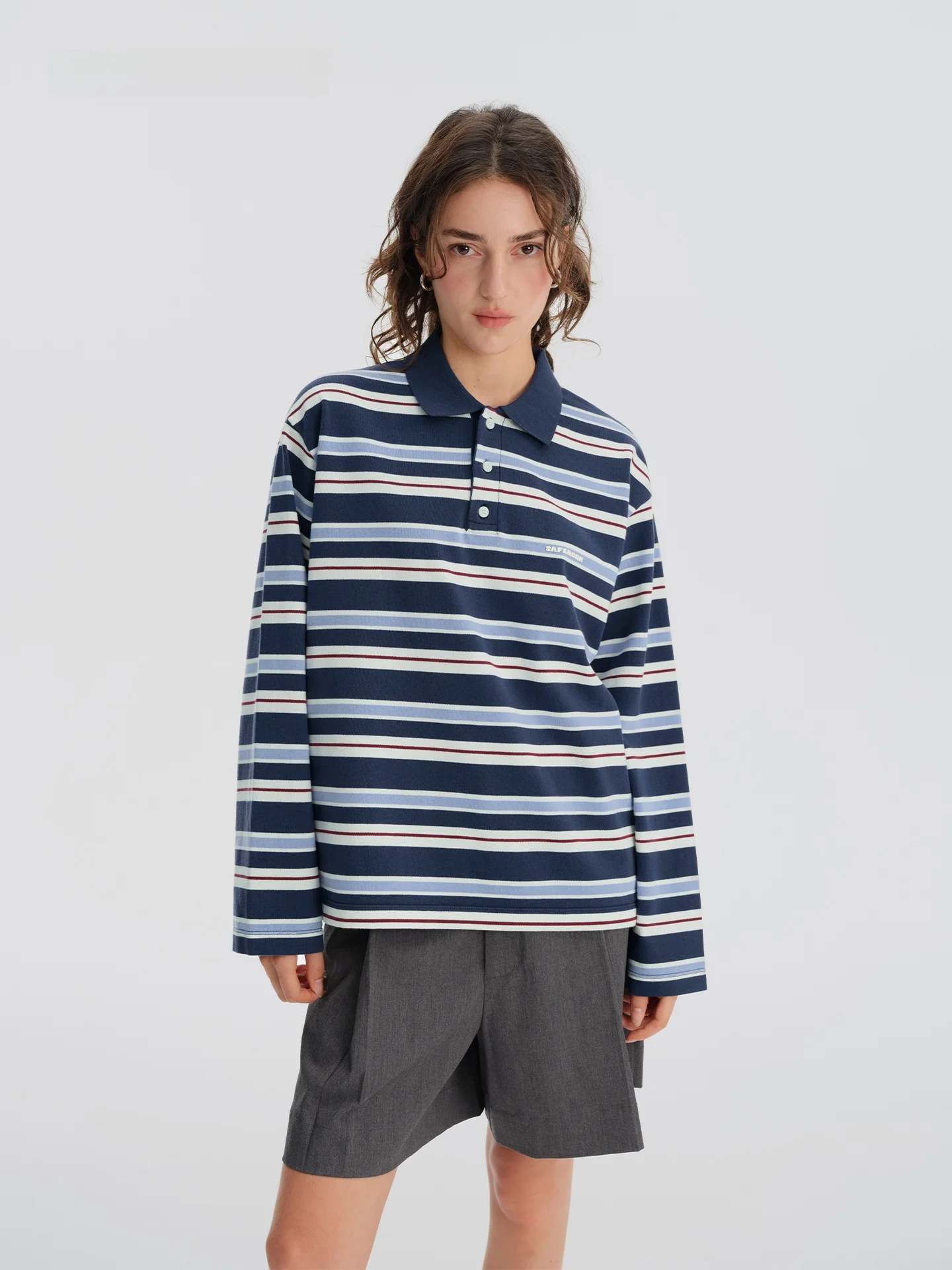 

SEROOM винтажный полосатый цветной трикотаж с воротником-колокольчиком, Новое поступление, женский хлопковый свитер на голову, осень 2025 г.