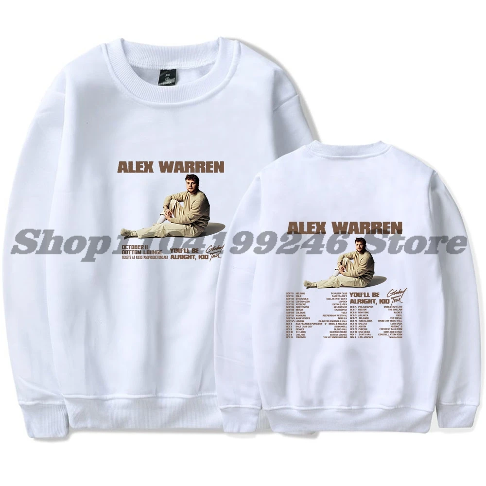 أليكس وارن ستكون على حق كيد جولة ميرش Crewneck بلوزات تأثيري النساء الرجال موضة كم طويل