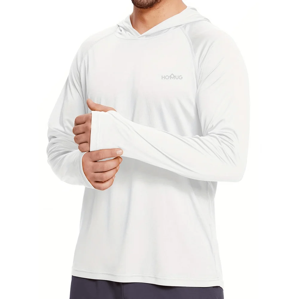 UPF 50 Sun Protection Lightweight Hoodie Performance Long Sleeve SPF UV Shirt For Fishing Running view 2