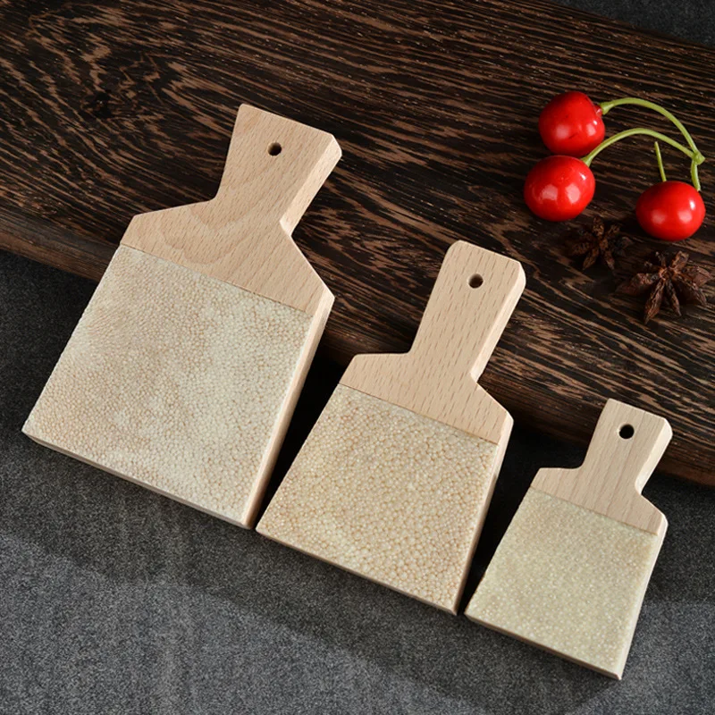 Shark skin mustard grinding plate, shark wasabi lemon grinding plate, ginger garlic grinder tool plate, durable and sturdy