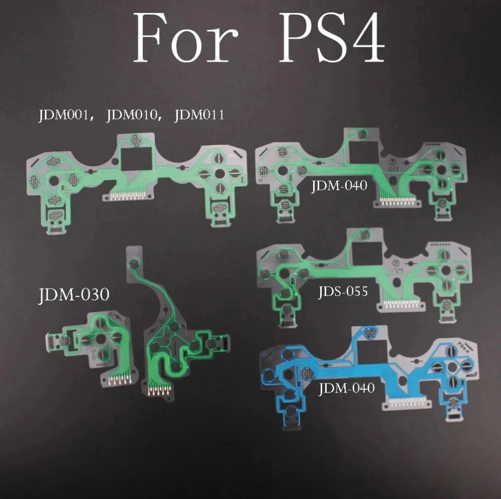 10 pezzi Set per Ps5 Ps4 Pro Slim Jdm 040 050 Controller Ps3 pellicola conduttiva tastiera cavo flessibile circuito di ricambio Pcb Ribbon