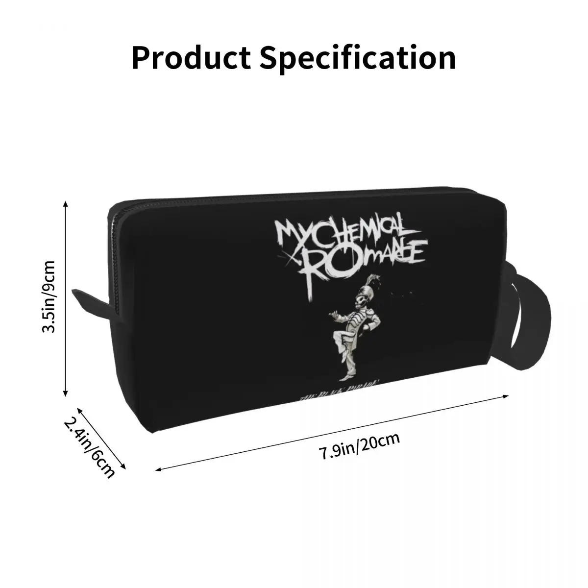 Rock MCR My Chemical Romance Pencil Case for Kids Pen Box Pencil Bag Stationery Supplies Women Cosmetic Bag