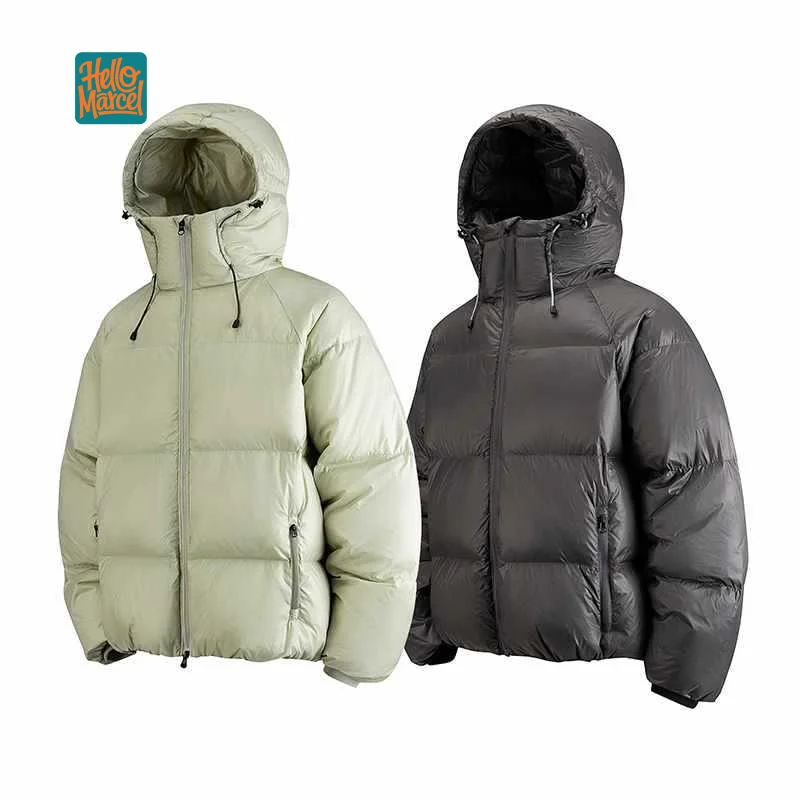 

HELLOMARCEL Top Quality EU US Size Luxury Outdoor Wear Trendy Brand 90 White Duck Down Waterproof Sports Down Jacket