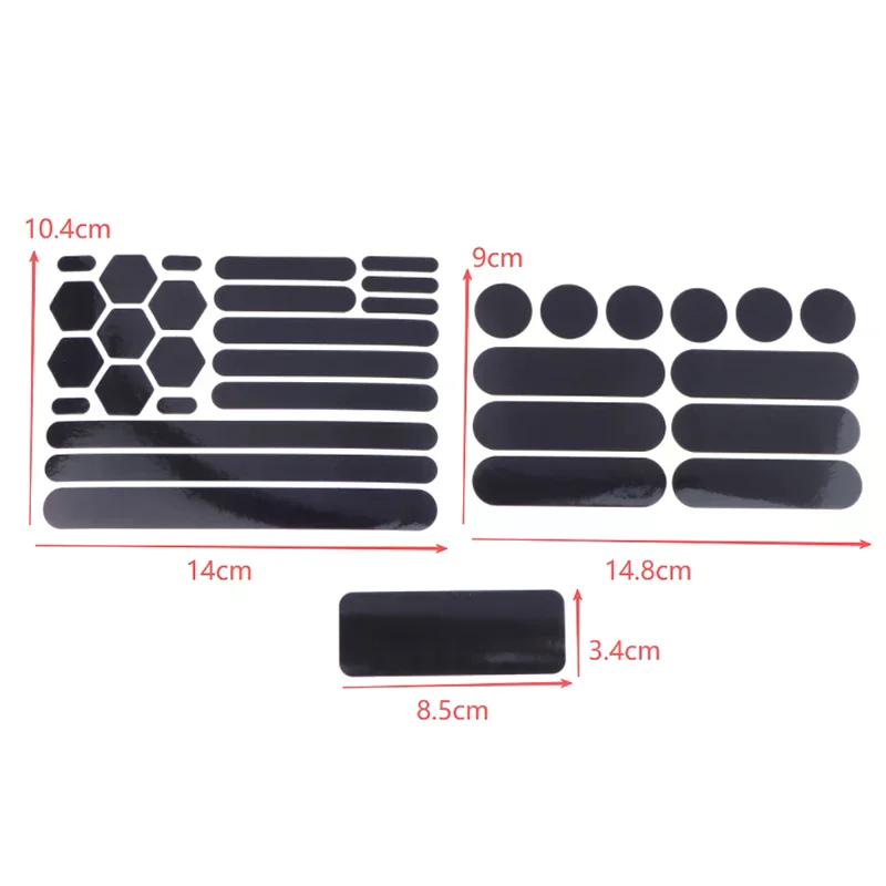 Motorcycle Helmets Invisible Black Reflective Stickers Simple And Effective Reflective Tape For Helmets Bikes