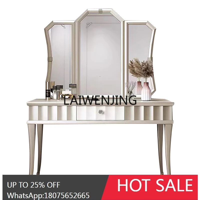 

solid wood furniture with mirror dresser light luxury makeup table