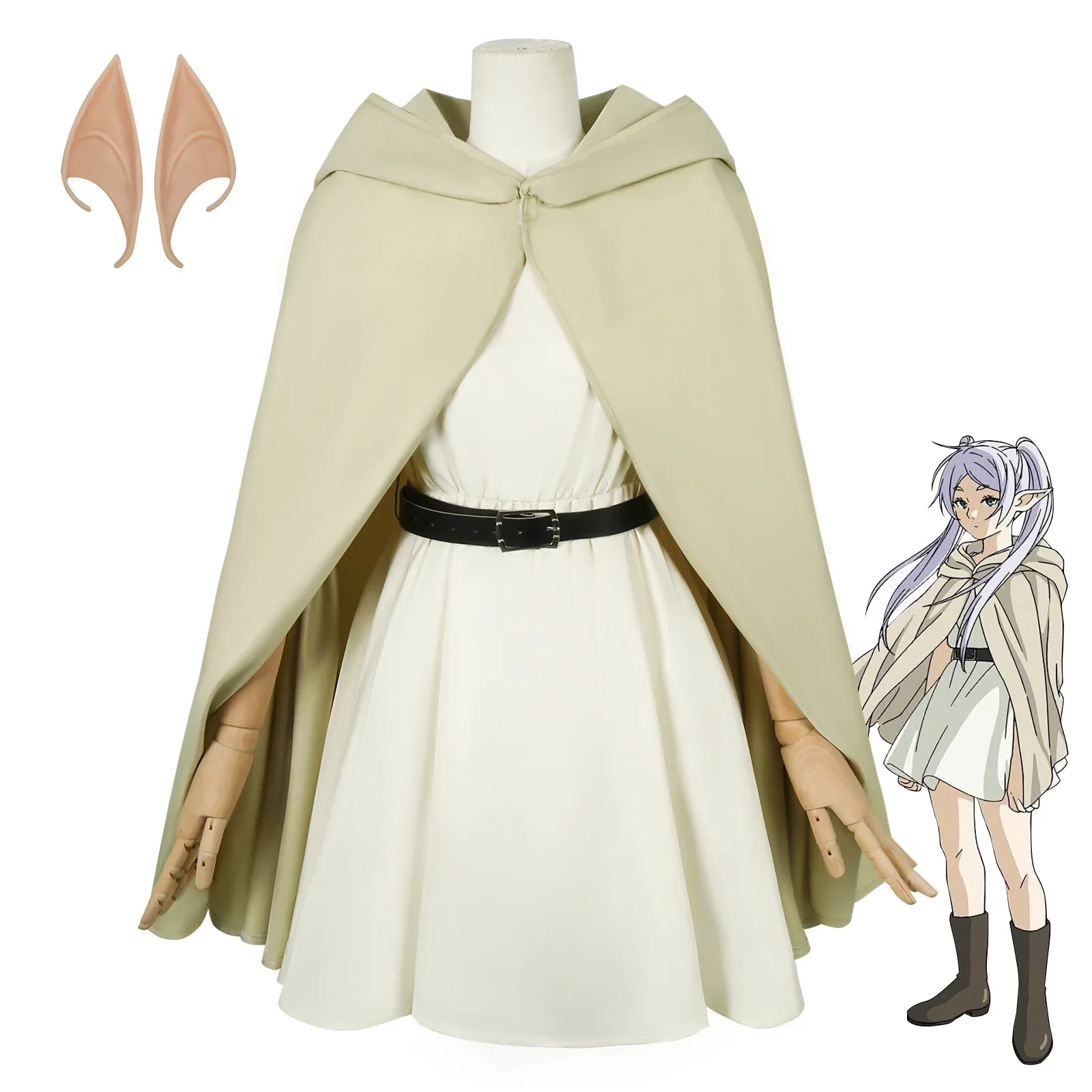 

Frieren At The Funeral Cosplay Frieren Costume Short Skirt Cape Carnival Uniform Anime Halloween Party Masquerade Women Costume