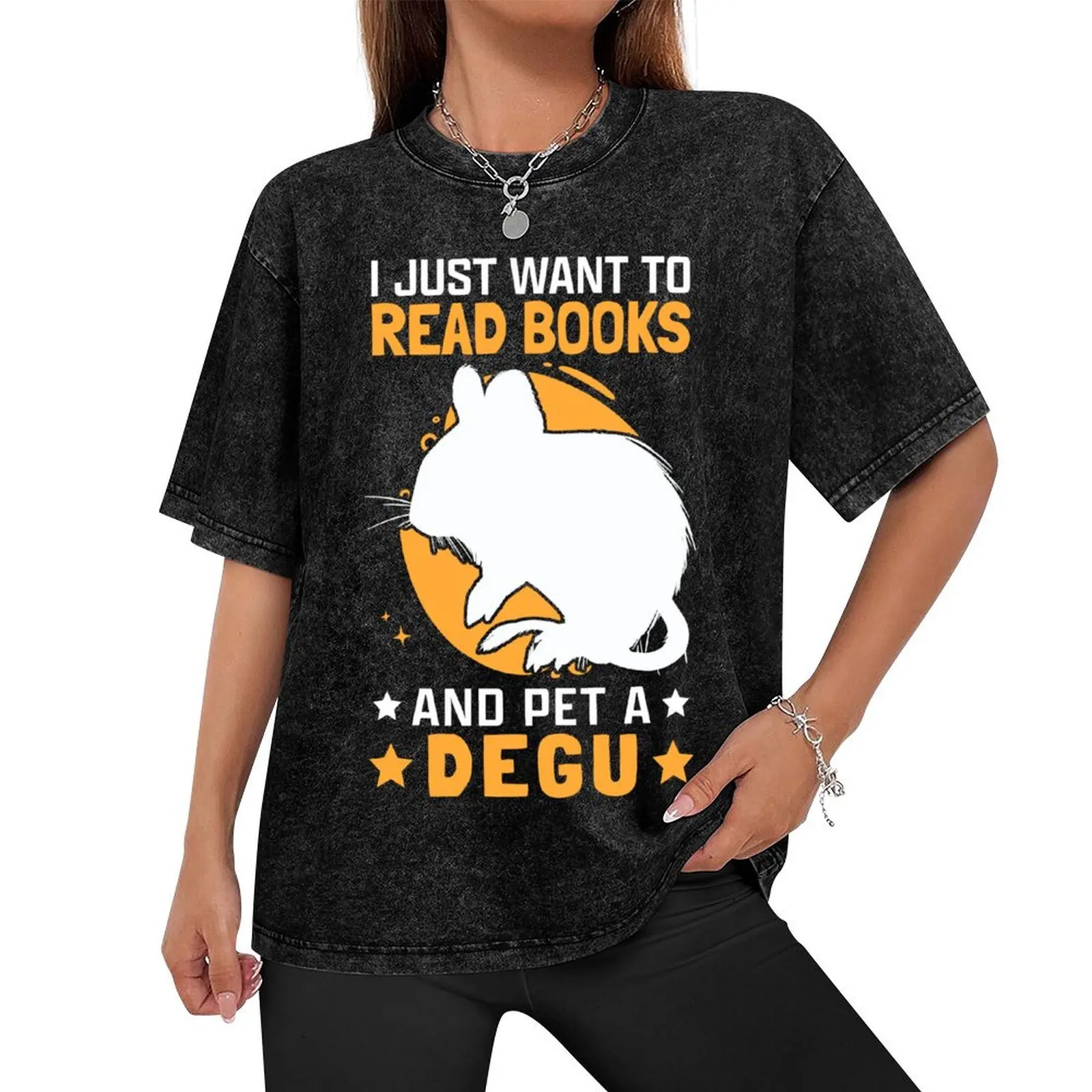 Degus and Books Chilean Rodent Degu T-Shirt sublime luxury clothing labubu clothing for men