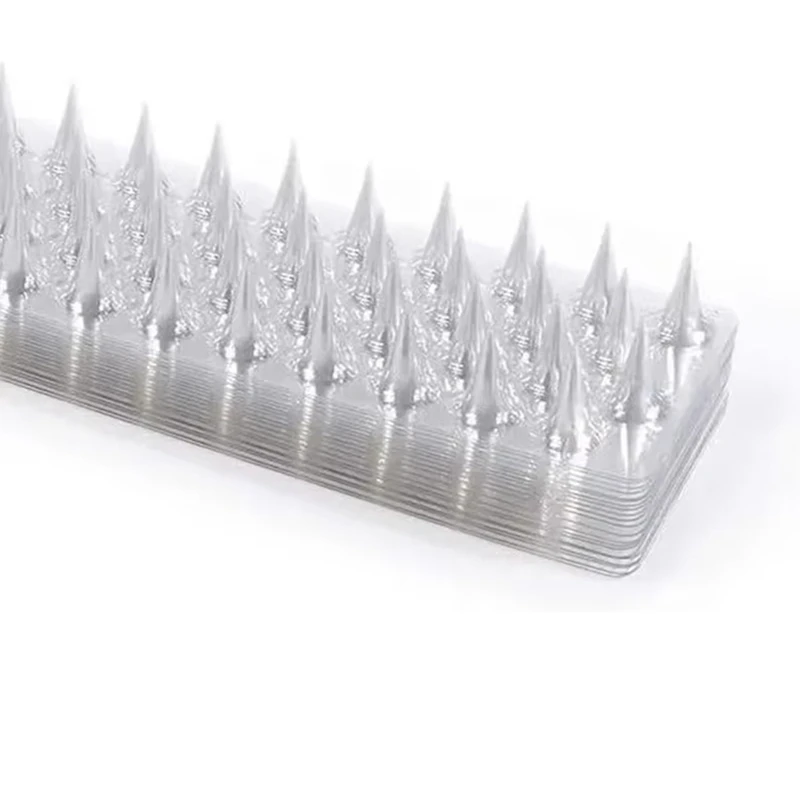 Repellente per picchi Repellente per uccelli in plastica per gatti Anti piccioni Anti-uccello Scoiattolo Recinzioni da giardino Controllo punte trasparenti