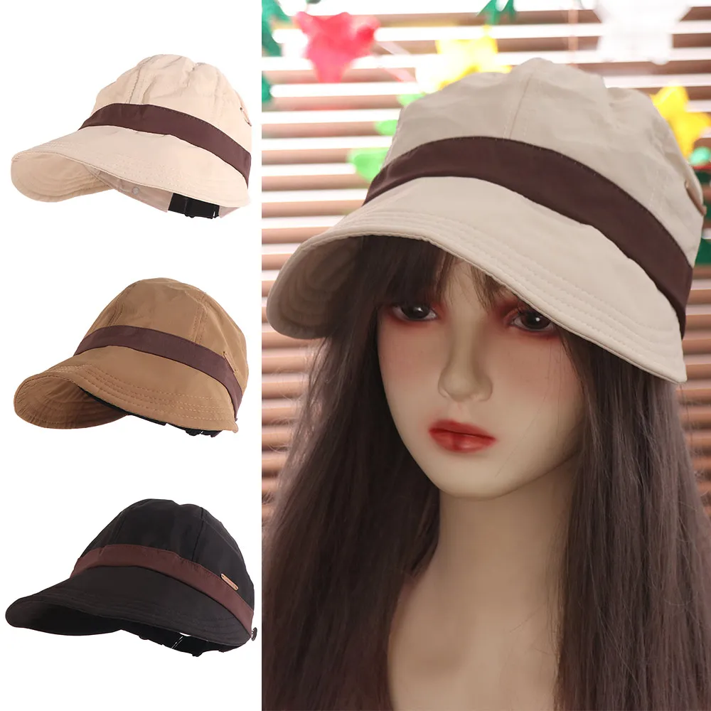 بلغت ذروتها قبعة عادية واسعة حافة قبعة الشمس تنفس ظلة في الهواء الطلق قبعة للشاطئ يند برهان مع قناع هوك منقار البط قبعة الصيد