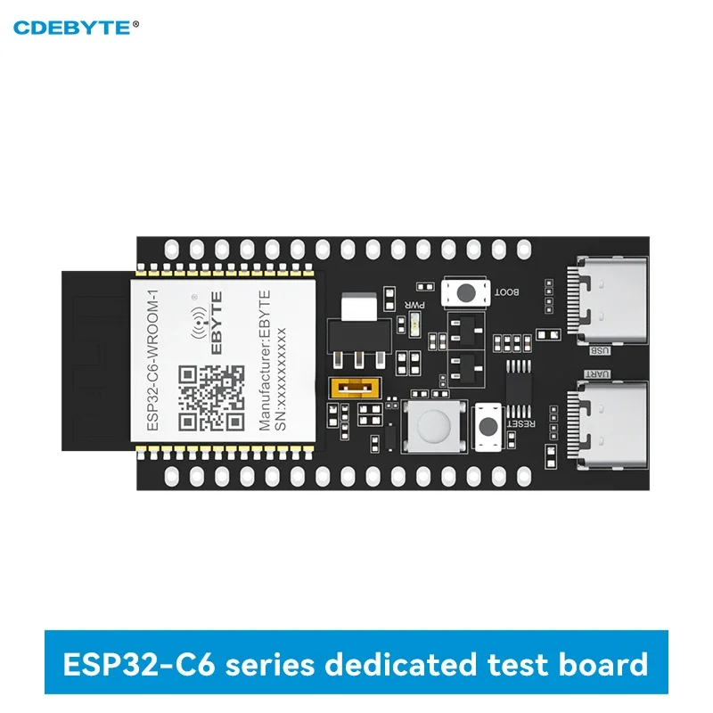 

2.4GHz ESP32-C6 Bluetooth WiFi Test Kit BLE5.3 WiFi6 CDEBYTE ESP32-C6-WROOM -1-TB With USB Interface ESP32 Test Board Easy Use