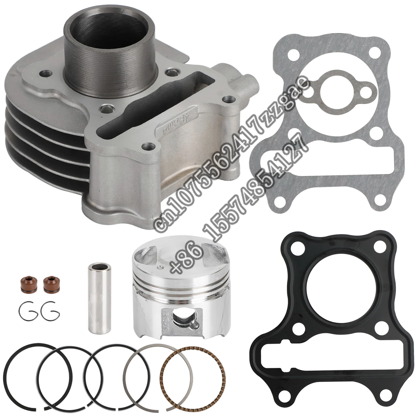 

49cc 39mm Cylinder Piston Kit for Suzuki Let's 4 UZ50 CA41A A50G 12111-32G01 11211-32G00 Motor Accessories