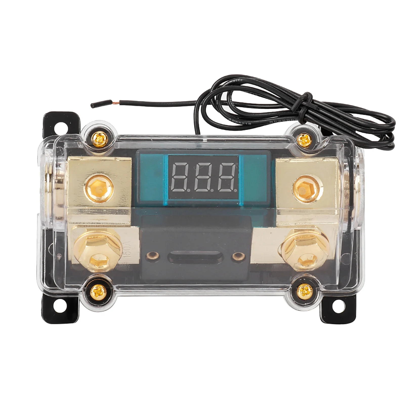 Suporte de energia de áudio para carro, caixa de bloco de distribuição estéreo, display digital, suporte de energia de áudio para carro