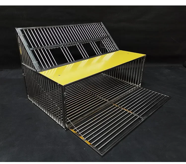 Stainless steel carrier pigeon cage jumping on loft cage jumping door European import door shed remote automat