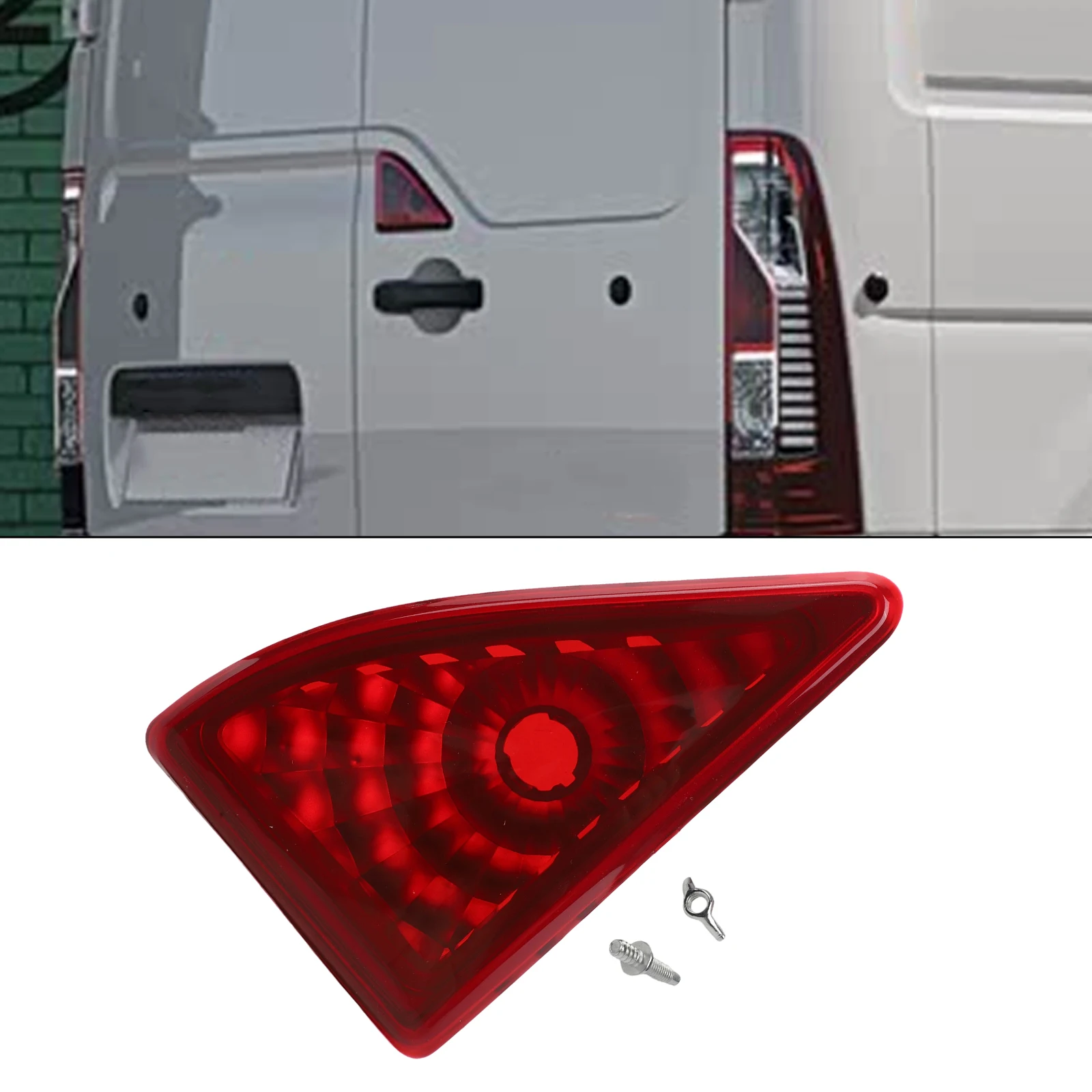OEM 265900021R Tailgate Brake Light ABS PC Construction Non-deformable Includes OEM References Single-piece Supply Red