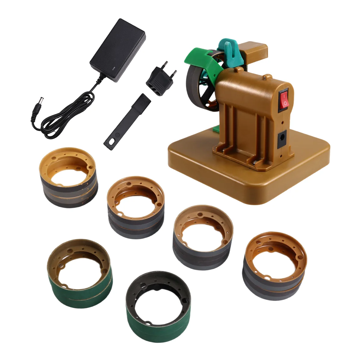 

A002 18W Automatic Sharpener Tool with 12PCS Sand Ring Hairdresser Flat Shear Machine Grinding Machine Tailor Scissor EU PLUG
