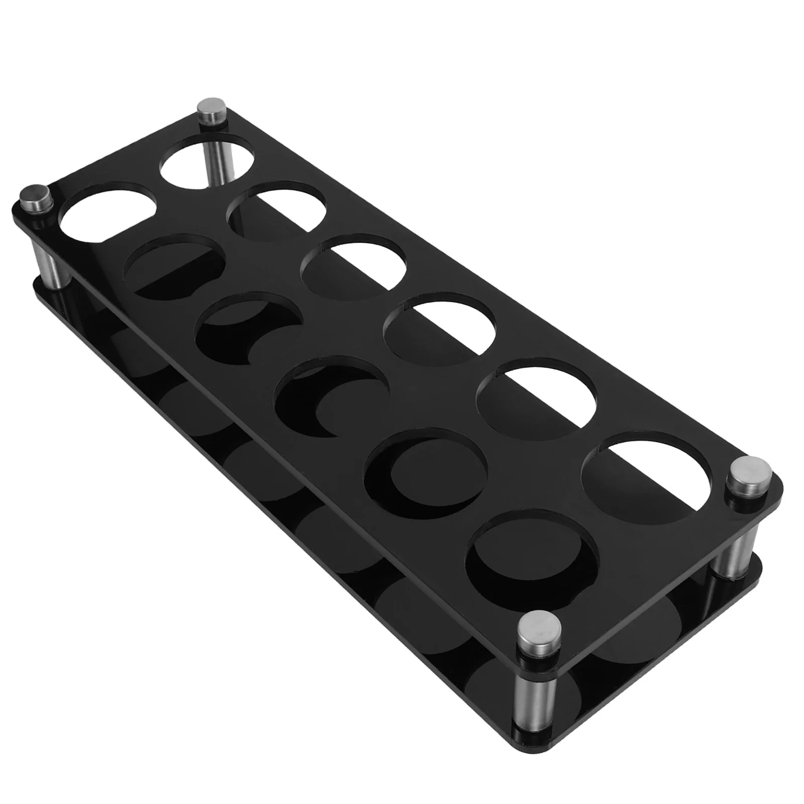 12スロット 3.8cm穴 アクリル製ショットグラスラック バートレイオーガナイザー KTVクラブパーティー用 ドリンクウェアディスプレイ収納 ショットグラストレイ