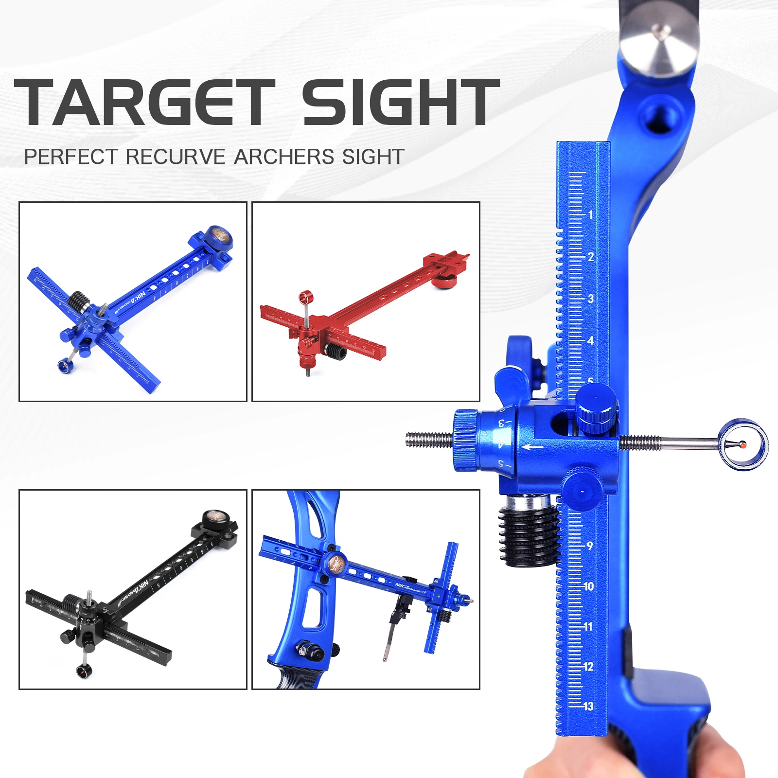 

Nika Archery 6/9" Recurve Bow Sight T Shape Target Sight For Shooting or Hunting Accessories Right Hand