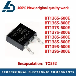 10PCS BT136S-800E BT137S-600E BT137S-800E BT138S-800E BT138S-600E BT139S-600E BT139S-800E TO252 bidirectional thyristor